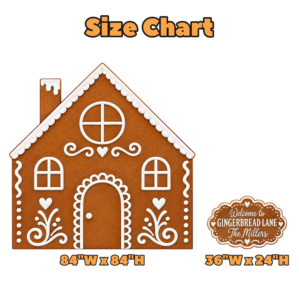 Blue Frosted Gingerbread House Backdrop