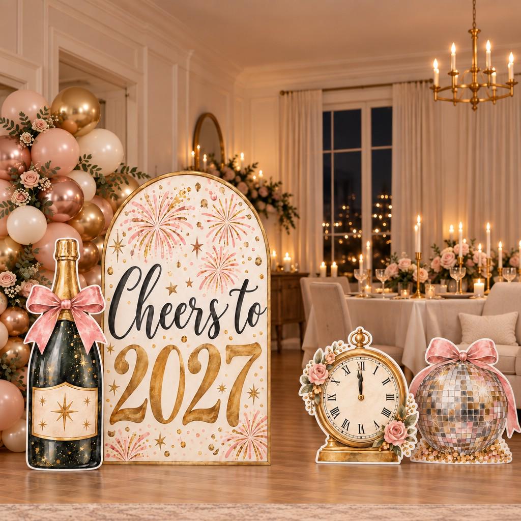 Black & Gold Midnight Countdown NYE Set