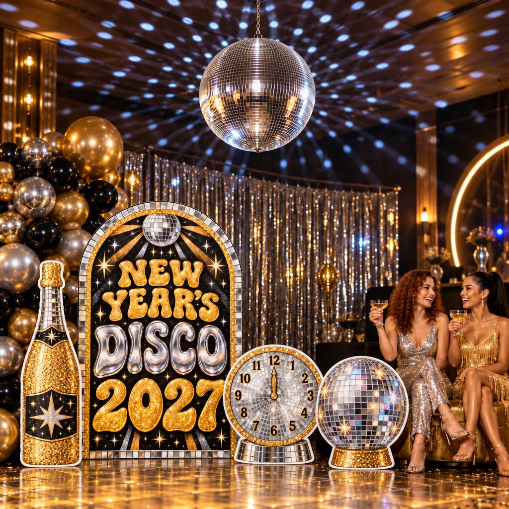 Black & Gold Midnight Countdown NYE Set