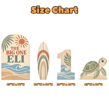 Boho Sea Turtle Big One Surf Set