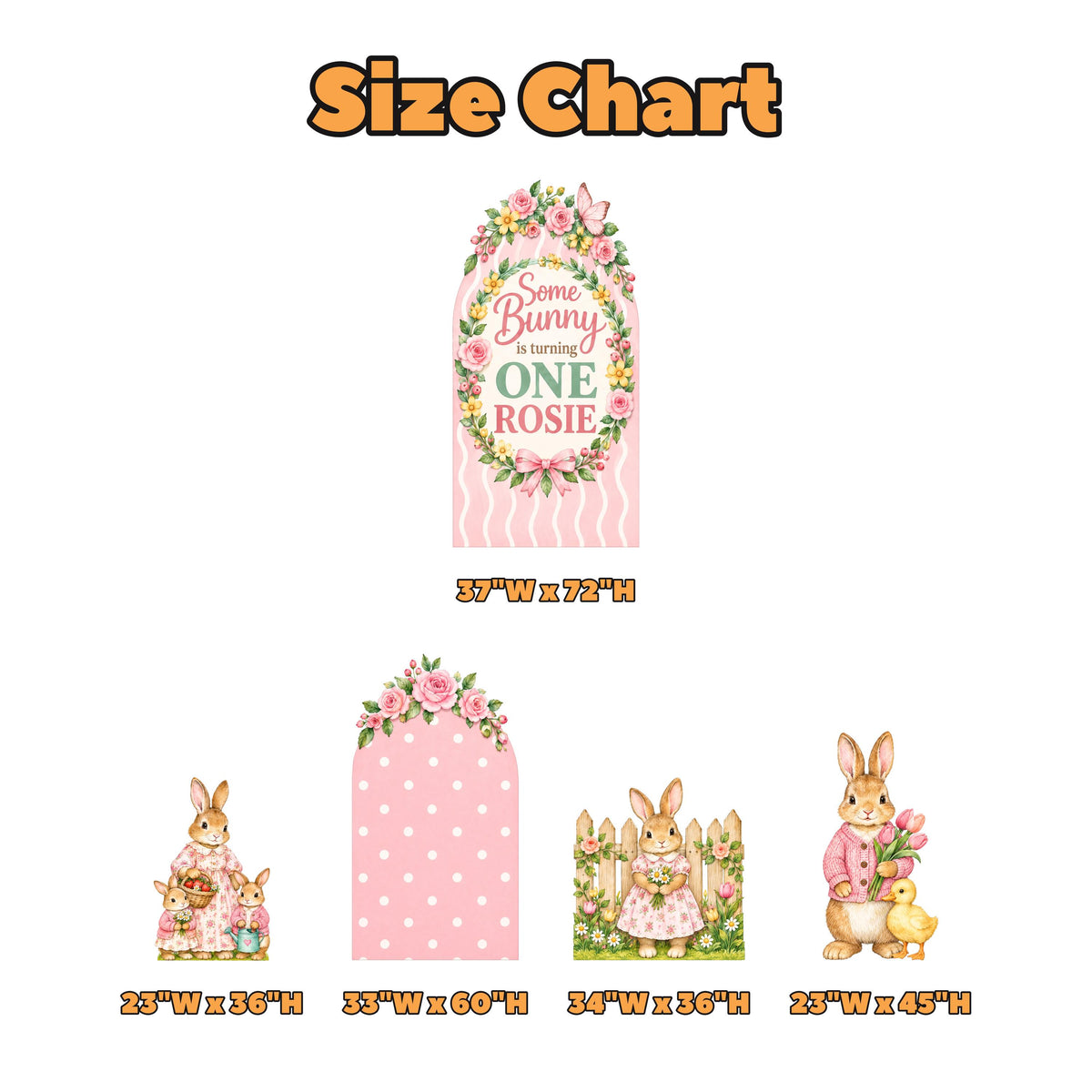 Pink Wavy Stripe Some Bunny Arch Set