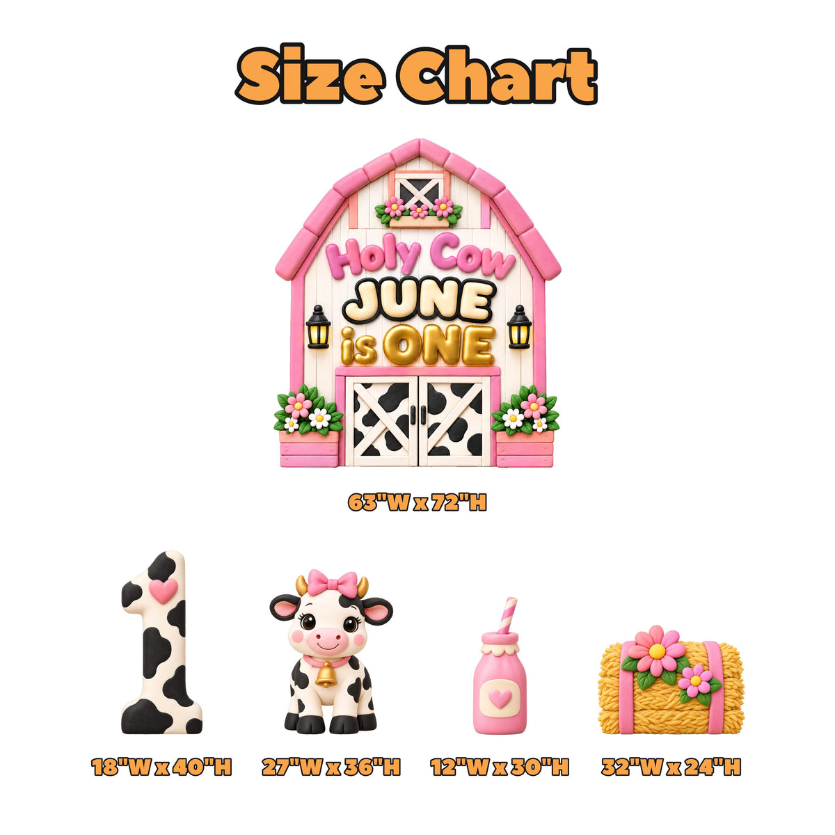 Puffy Clay Pink Barn Holy Cow Set