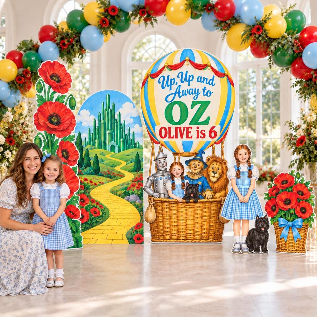 Hot Air Balloon Land of Oz Poppy Arch Set