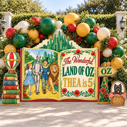 Open Book Land of Oz Green Balloon Set