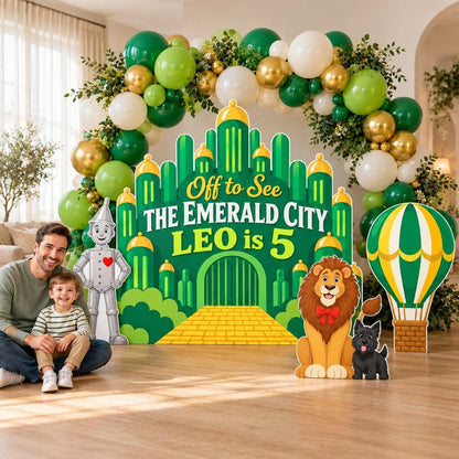 Emerald City Storybook Birthday Backdrop Set