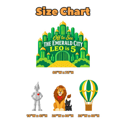 Emerald City Storybook Birthday Backdrop Set
