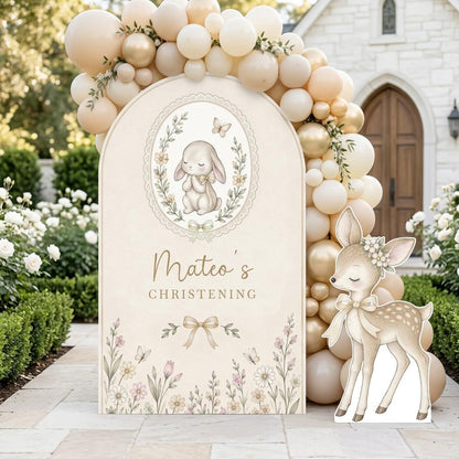 Woodland Bunny Fawn Christening Arch Set