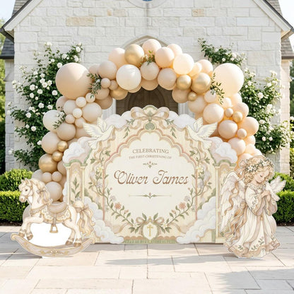 Sage Rocking Horse Angel Christening Set