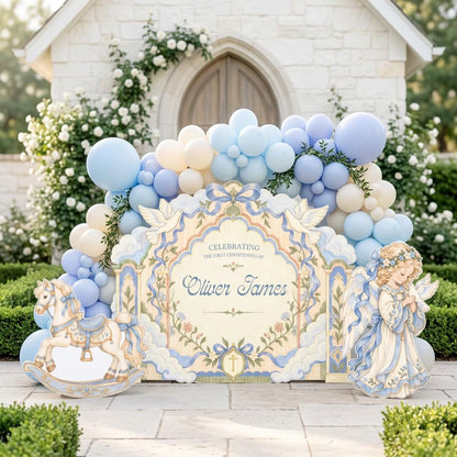 Sage Rocking Horse Angel Christening Set