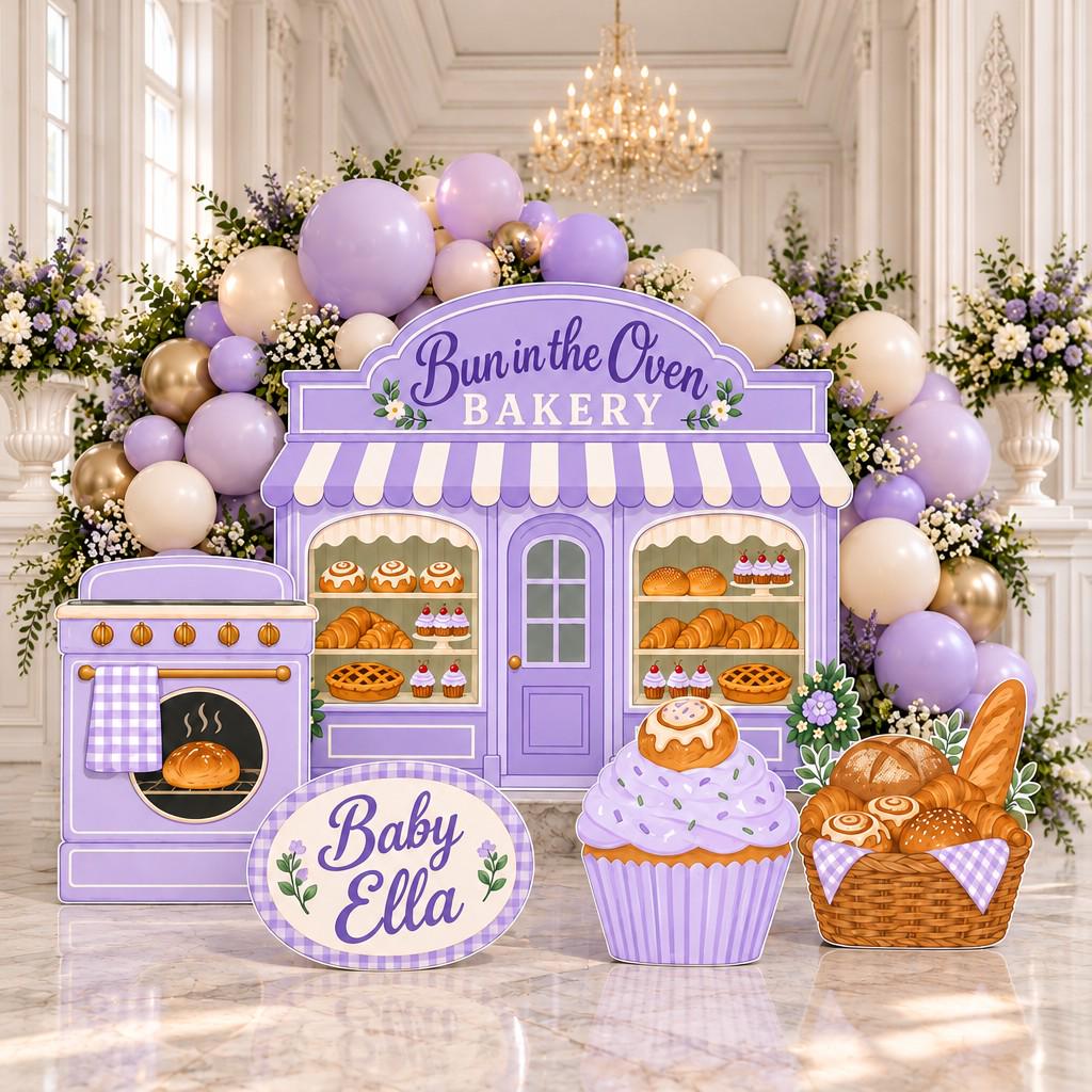 Beige Bun in the Oven Bakery Storefront Set