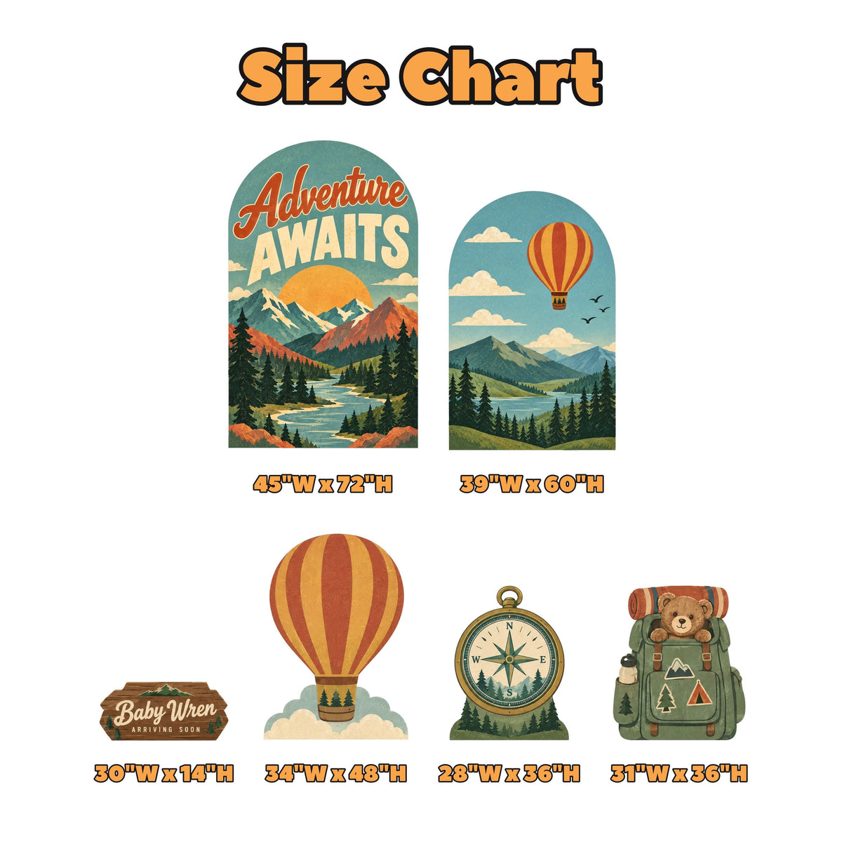 Vintage National Park Adventure Arch Set