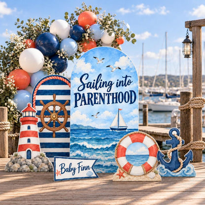 Sailing Into Parenthood Nautical Arch Set