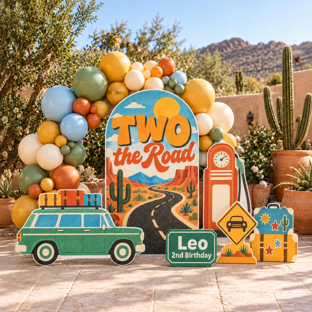 Retro Desert Highway Two the Road Set