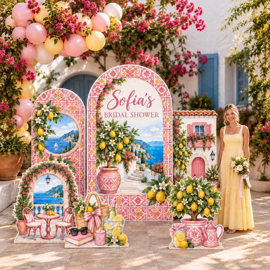 Pink Tile Amalfi Lemon Bridal Arch Set