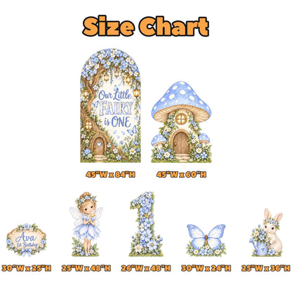 Blue Blossom Mushroom Fairy Birthday Set
