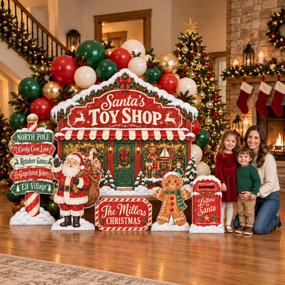 Red Santa's Toy Shop Storefront Set