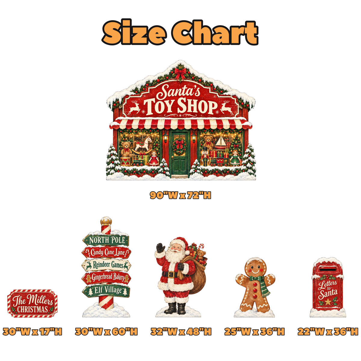 Red Santa's Toy Shop Storefront Set