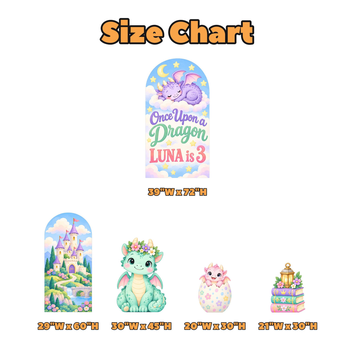 Pastel Once Upon a Dragon Arch Set