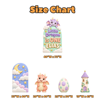Puffy Mint Little Dragon First Birthday Set