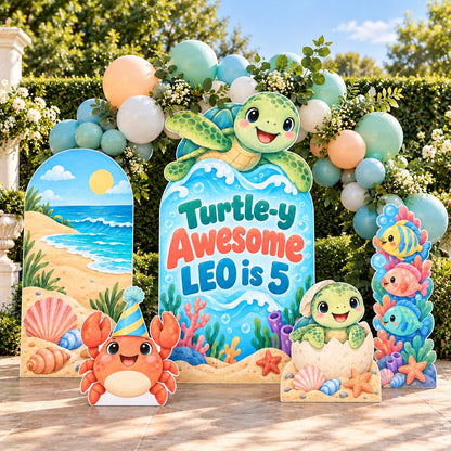 Aqua Wave Sea Turtle Birthday Arch Set