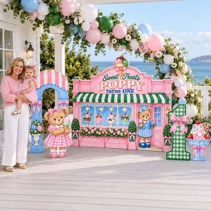 Teddy Bear Ice Cream Parlour Storefront Set