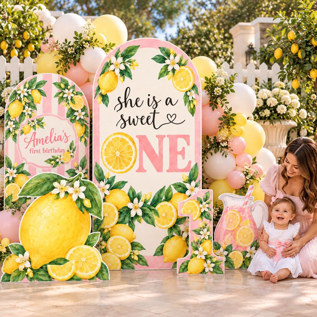 Sweet One Pink Lemonade Birthday Set