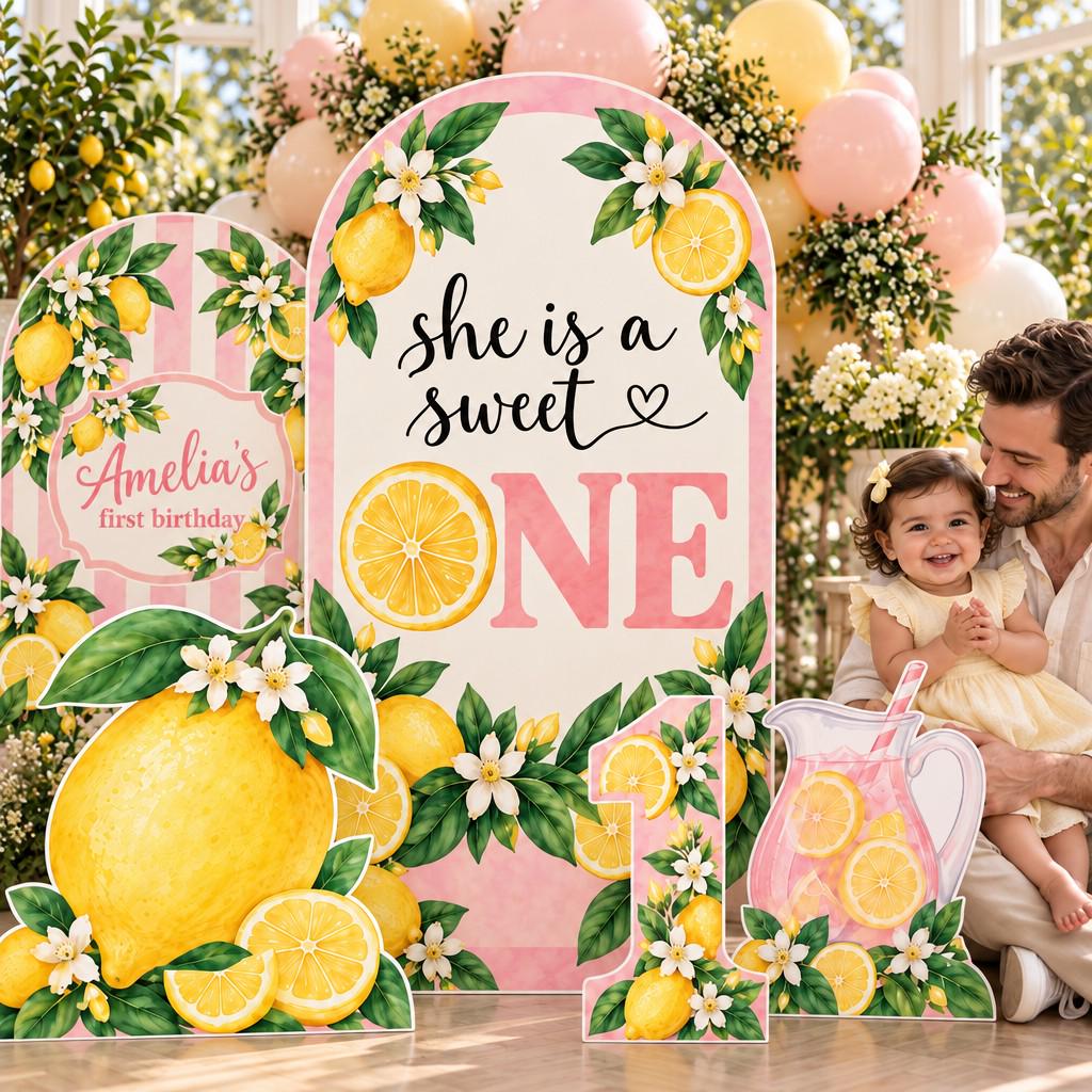 Sweet One Pink Lemonade Birthday Set