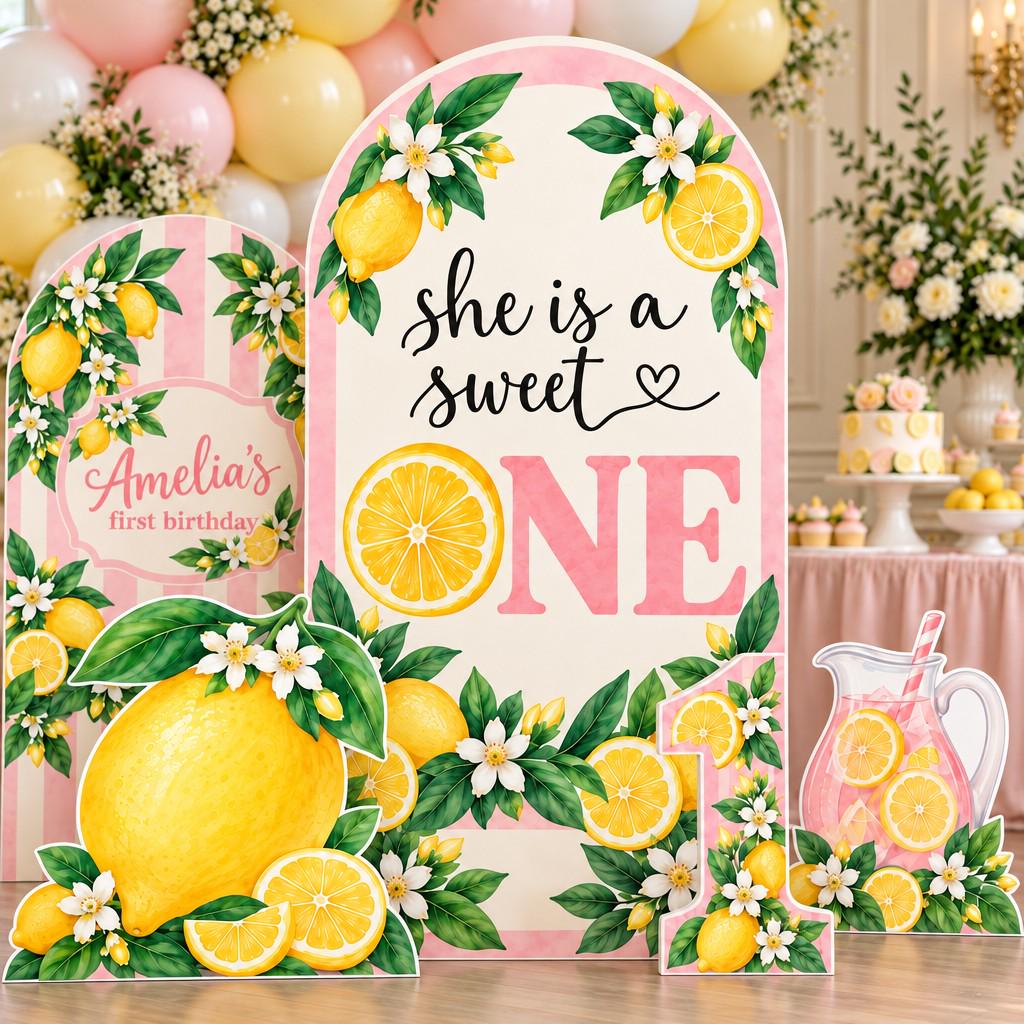 Sweet One Pink Lemonade Birthday Set