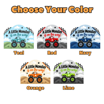 Lime Green Monster Truck Baby Shower Set
