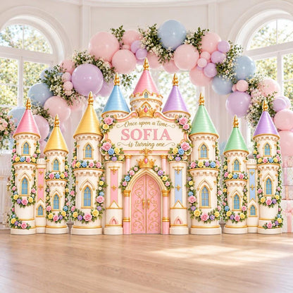 Pastel Rose Towers Princess Castle Set