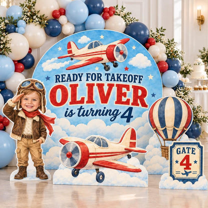 Ready for Takeoff Pilot Backdrop Set