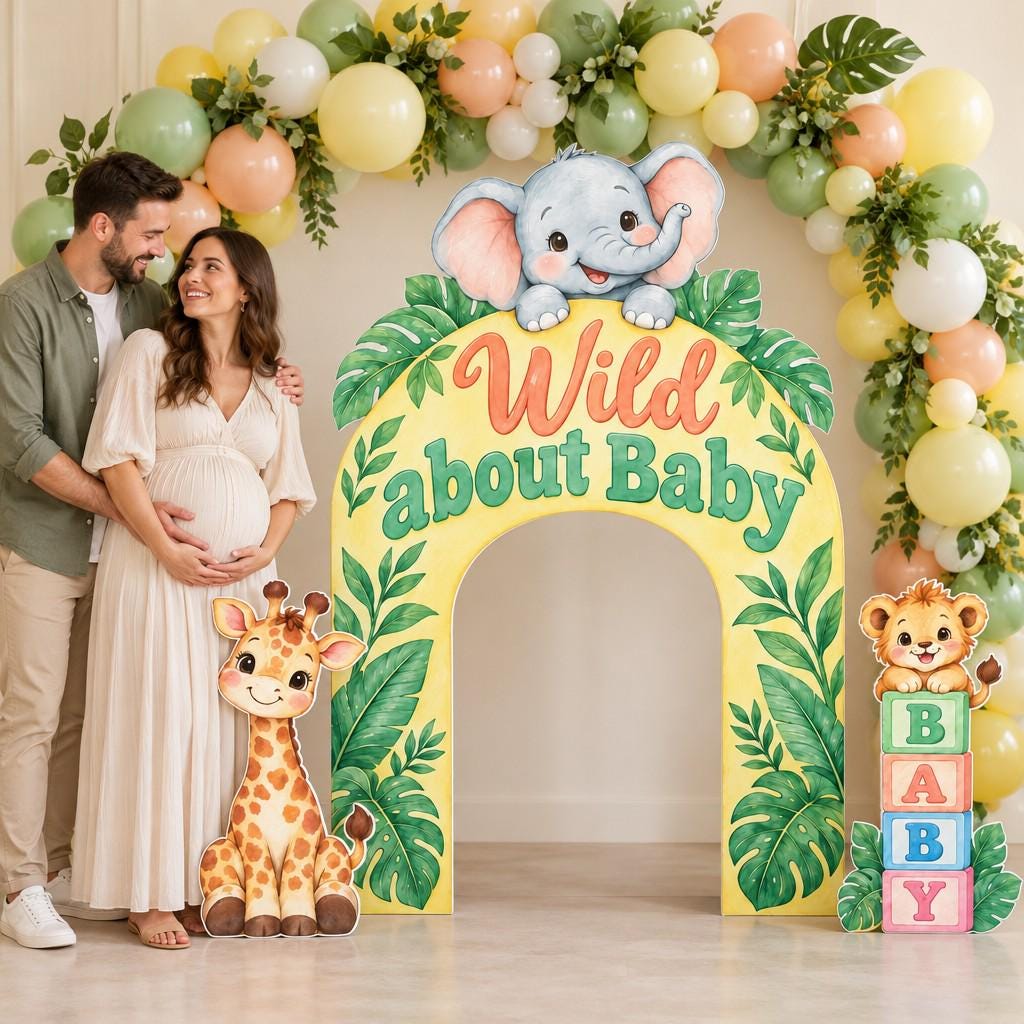 Yellow Jungle Wild About Baby Arch Set