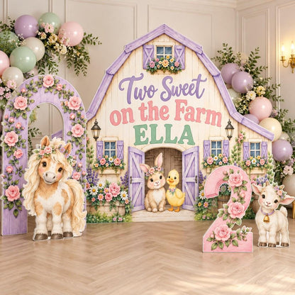 Lilac Cottage Barn Two Sweet Farm Set