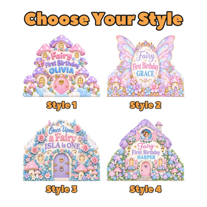 Puffy Clay Mushroom Castle Fairy Backdrop Set