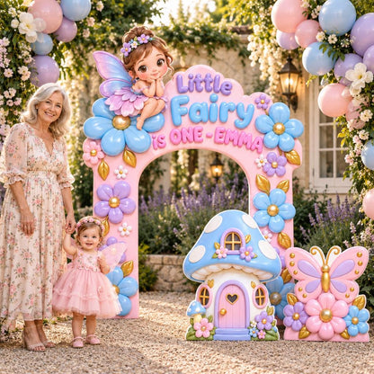 Puffy Clay Flower Fairy First Birthday Arch