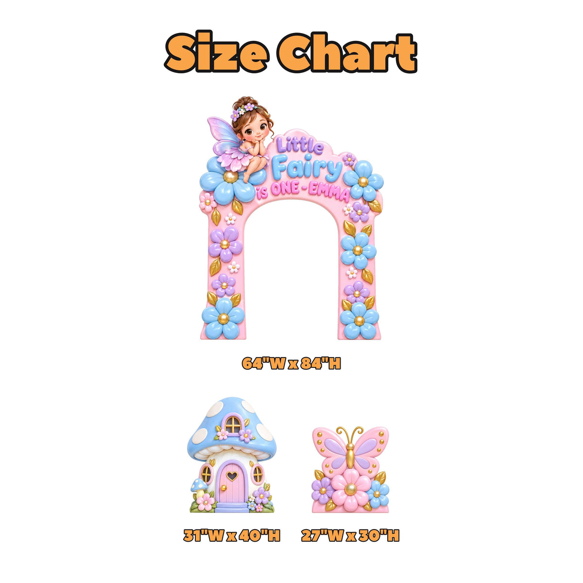 Puffy Clay Flower Fairy First Birthday Arch