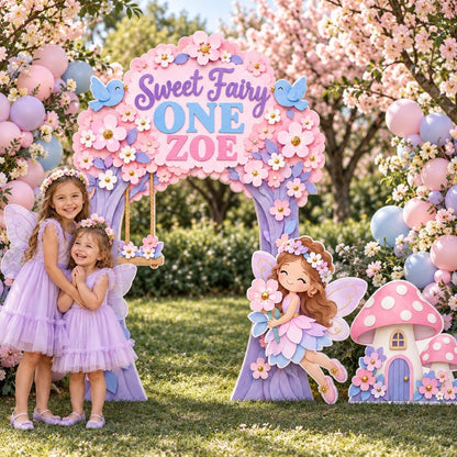 Puffy Clay Flower Fairy First Birthday Arch