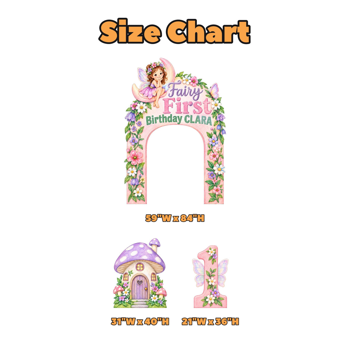 Blush Wildflower Mushroom House Fairy Arch