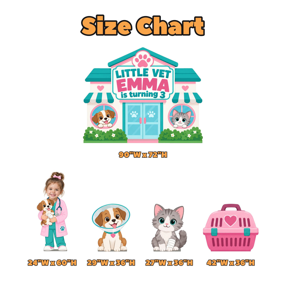 Green Barn Animal Hospital Vet Backdrop Set