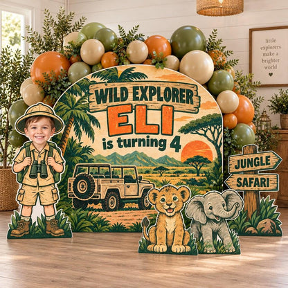 Linocut Wild Explorer Safari Backdrop Set
