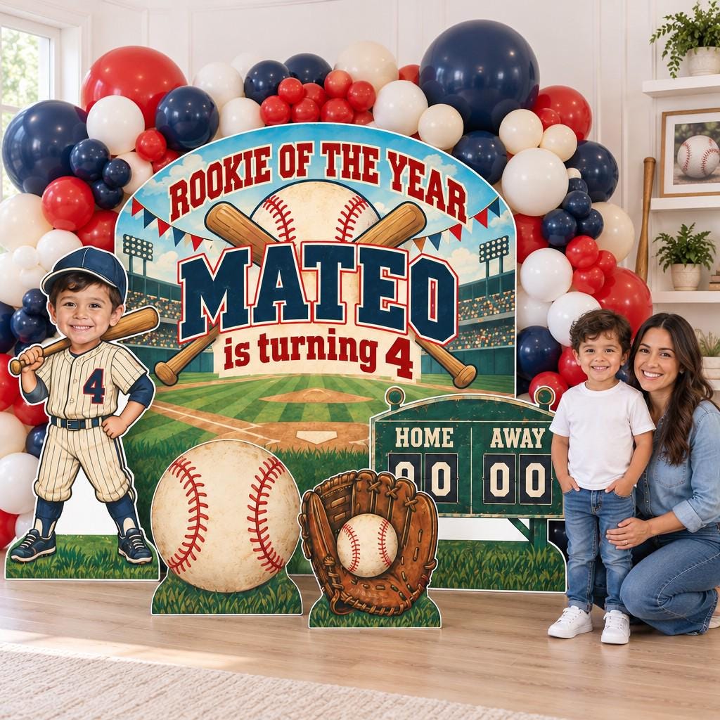 Vintage Rookie of the Year Baseball Set