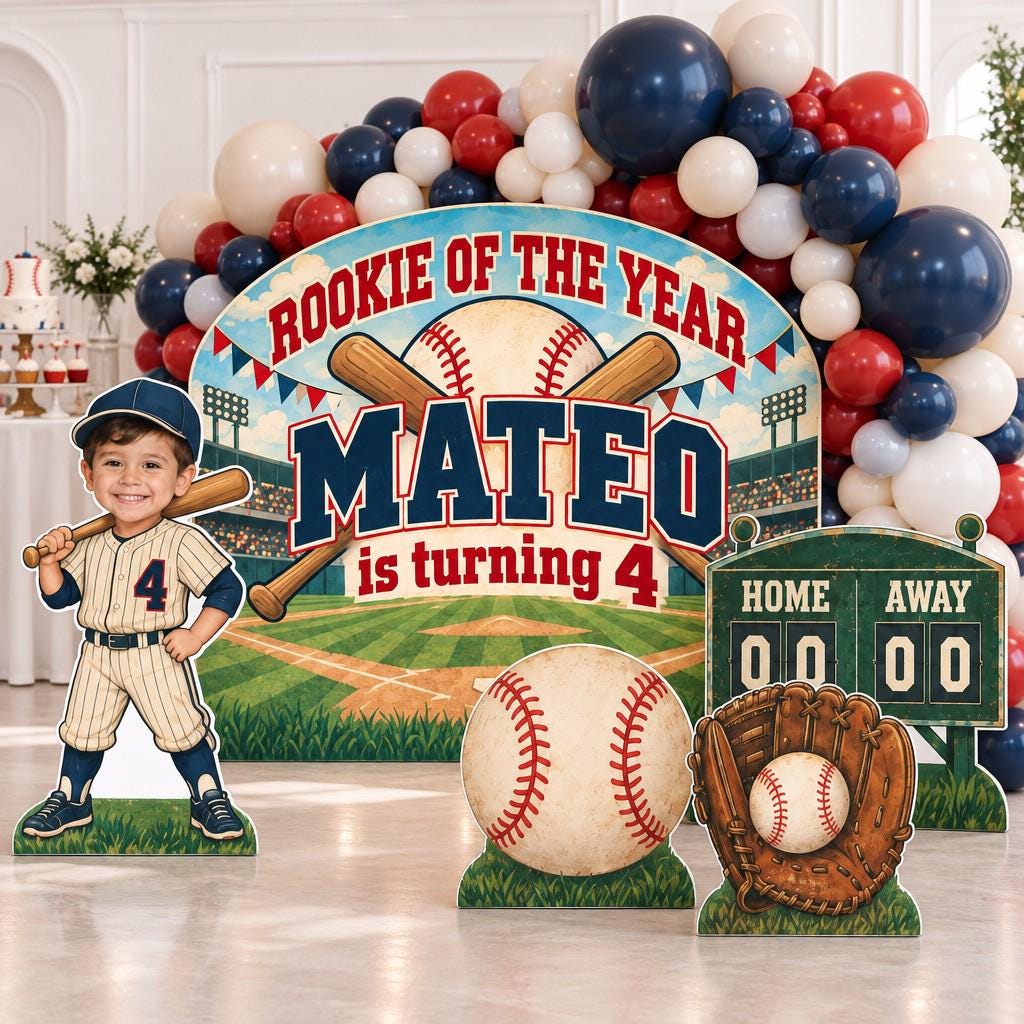 Vintage Rookie of the Year Baseball Set
