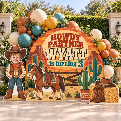 Retro Desert Howdy Partner Cowboy Set