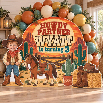 Retro Desert Howdy Partner Cowboy Set