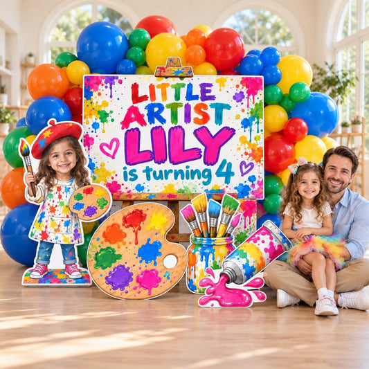 Rainbow Paint Splatter Little Artist Set