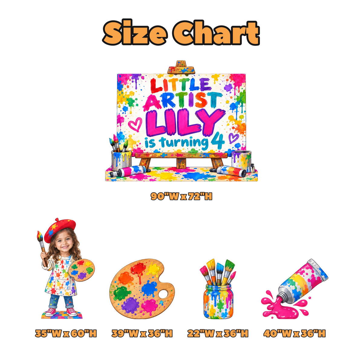 Rainbow Paint Splatter Little Artist Set