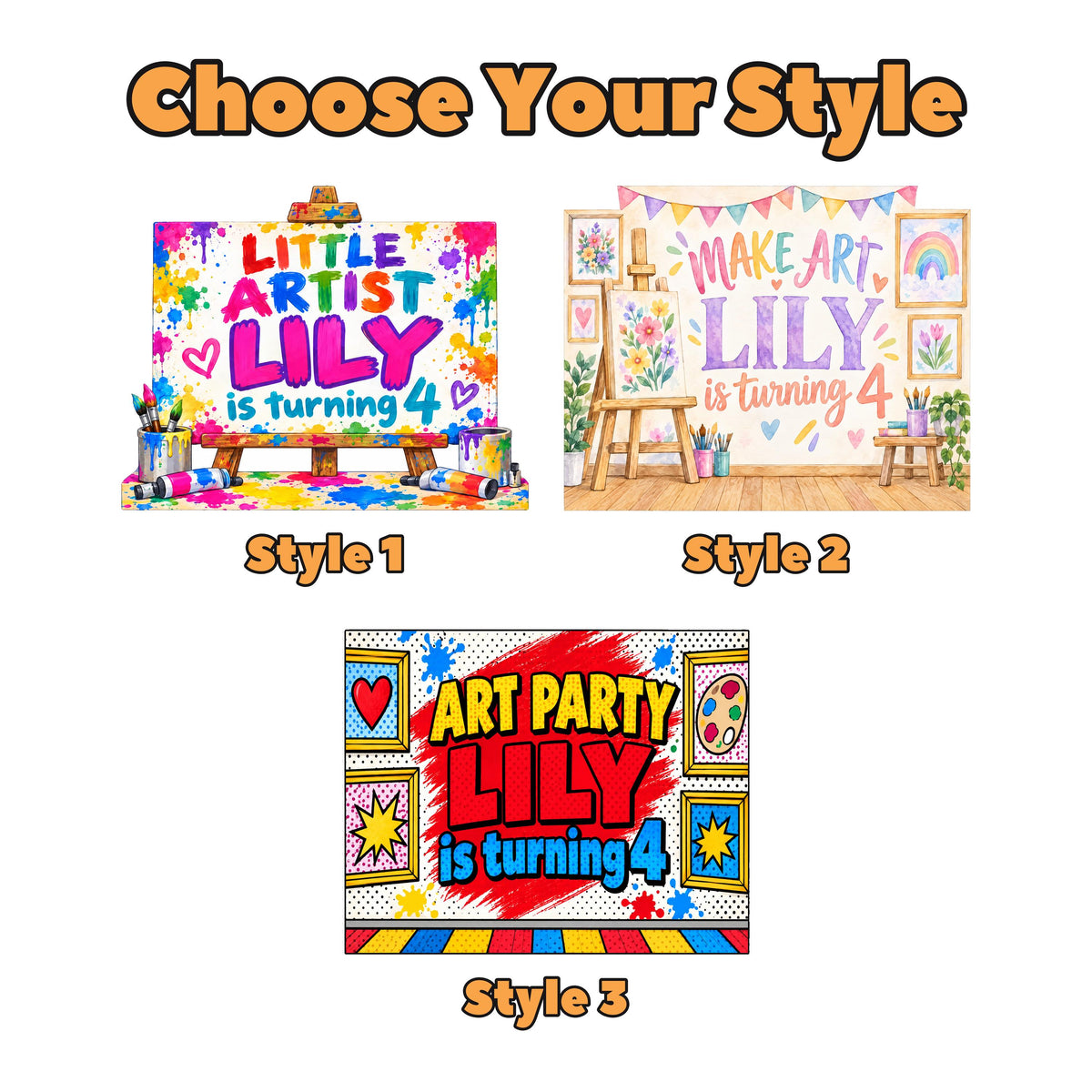 Rainbow Paint Splatter Little Artist Set