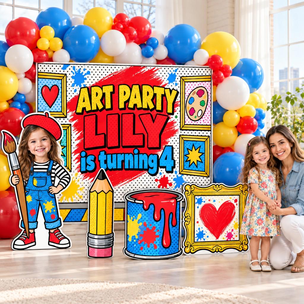Rainbow Paint Splatter Little Artist Set