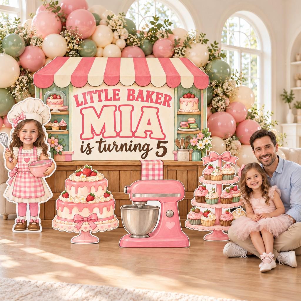 Strawberry Pink Little Baker Bakery Set