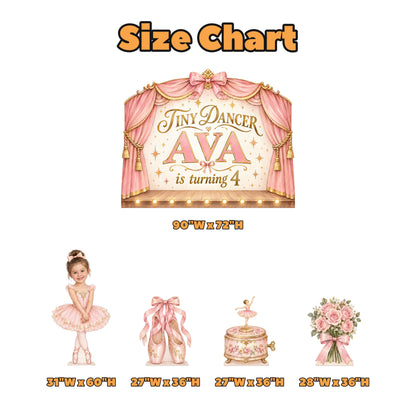 Blush Pink Tiny Dancer Ballerina Backdrop Set